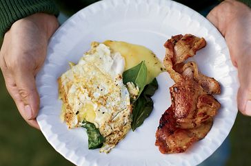 Three-Egg Omelets with Whisky Bacon