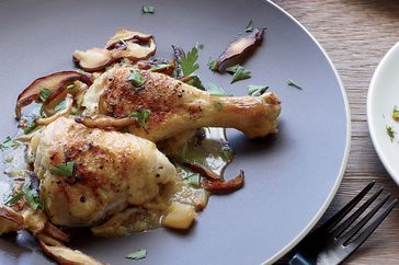 Braised Chicken with Apples and Calvados