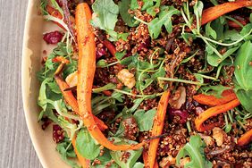 Roasted Carrot and Red Quinoa Salad