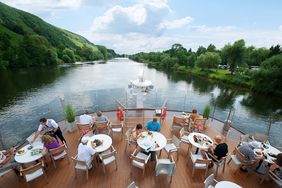 Viking’s fleet of Longships, including the Forseti, feature the Aquavit Terrace on the bow
