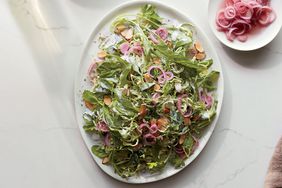 Brussels Sprouts and Arugula Salad with Buttermilk Dressing
