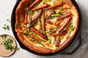 Carrot and Spring Onion Toad in the Hole