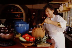 Cookbook author Diana Kennedy at home in Zitacuaro, Mexico in November 1989