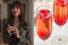 Lily Collins as Emily on Emily in Paris; Kir Royale cocktails