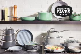 Ceramic Cookware sets display in the test kitchen