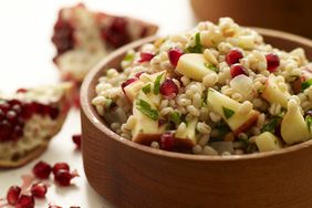 Pearled Barley Salad with Apples, Pomegranate Seeds and Pine Nuts