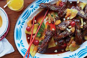 Tiki Ribs with Pineapple Pickles