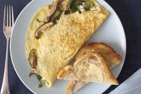 Wild Mushroom and Goat Cheese Omelets