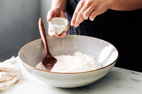 A person makes self-rising flour