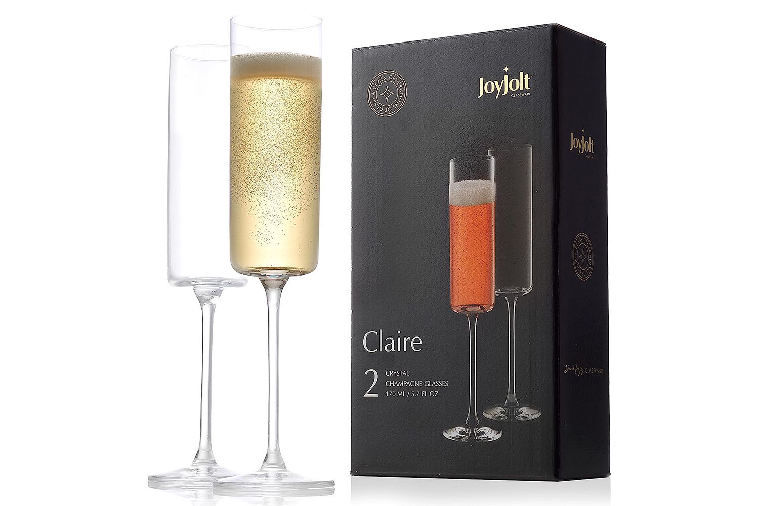 Amazon JoyJolt Champagne Flutes