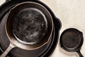 Cast iron pans in various sizes