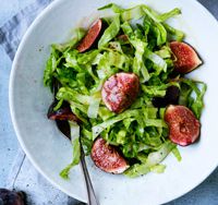 Romaine Salad with Flashed Pickled Figs