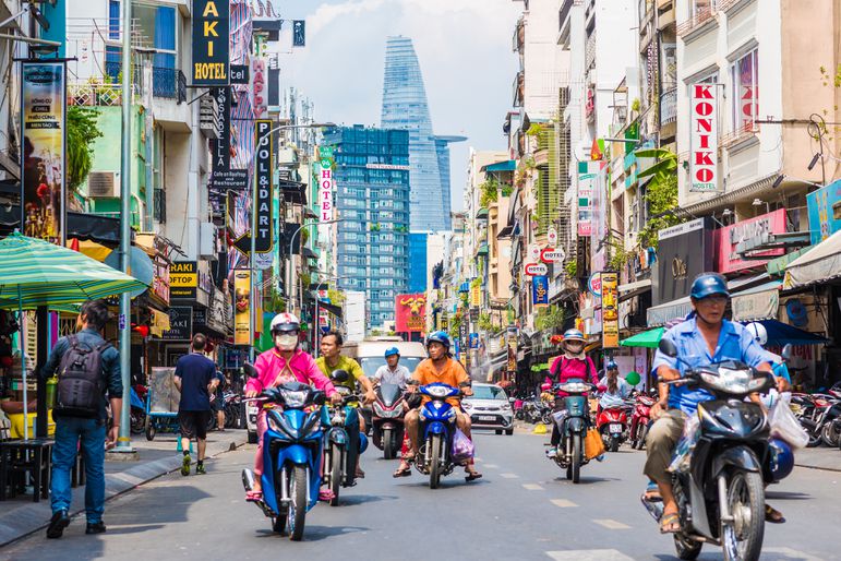 Bikers in Ho Chi Minh City, Vietnam