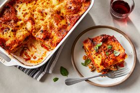 Three Cheese Lasagna with Roasted Red Pepper and Mushrooms Recipe