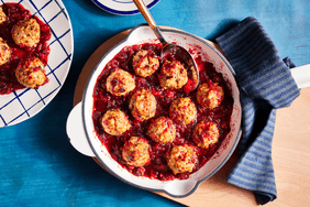 Chipotle Cranberry Glazed Turkey Meatballs